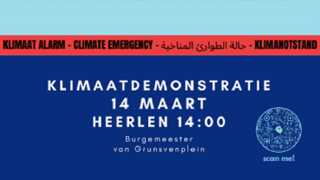 Klimaatdemonstratie op 14 maart 2021 in Parkstad